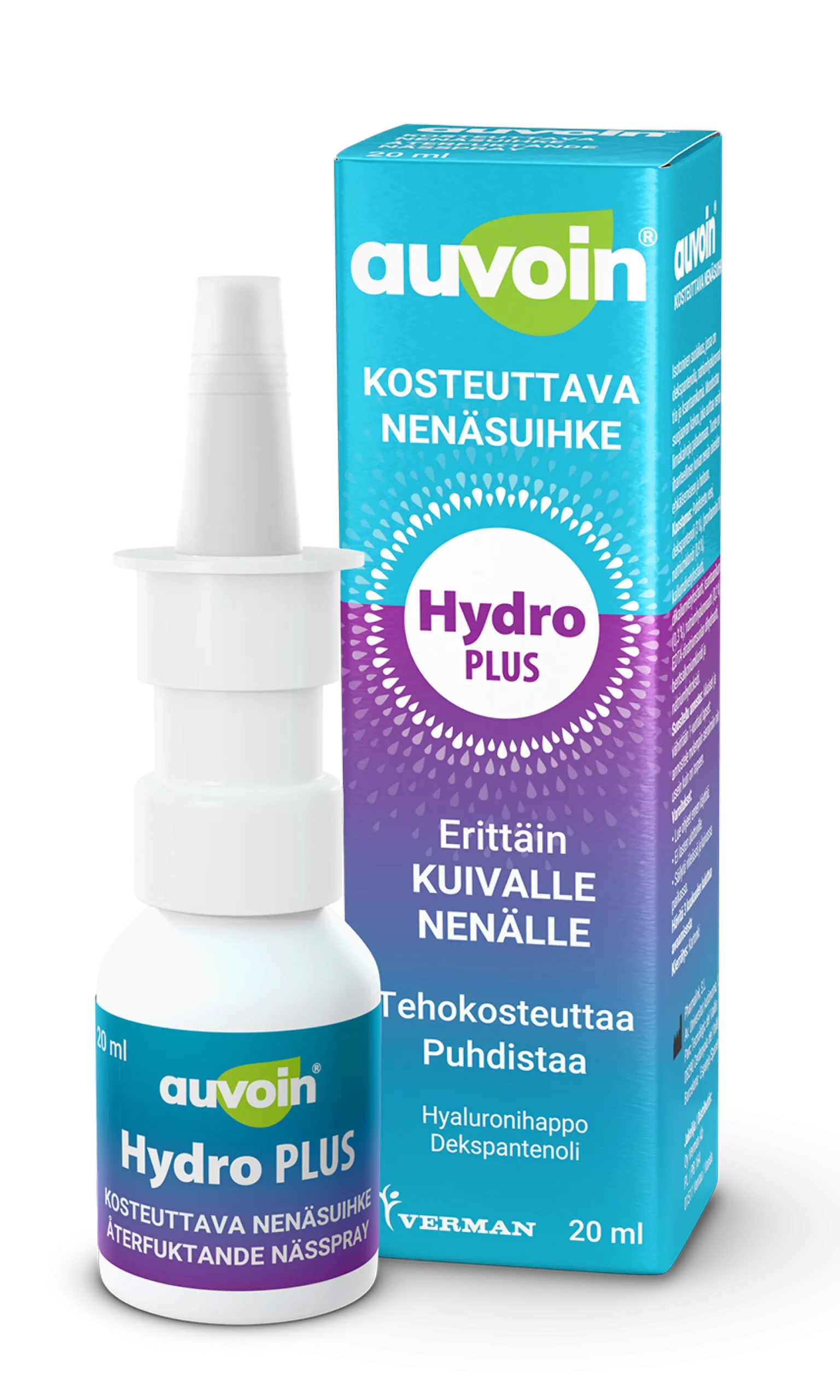 Auvoin Hydro Plus kosteuttava nenäsuihke 20 ml
