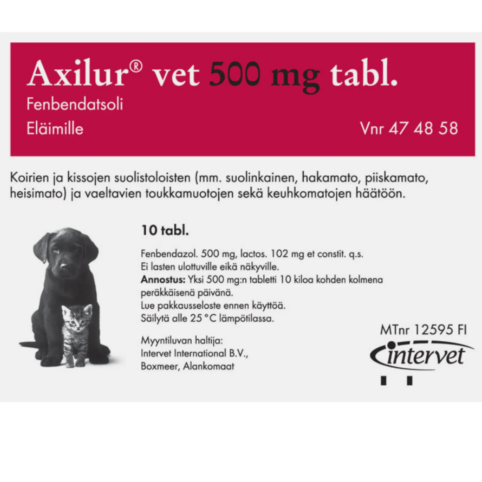 Axilur vet 500 mg tabletit