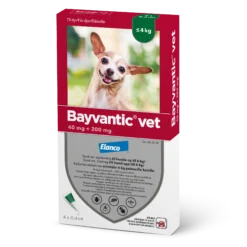 Bayvantic Vet enintään 4 kg painaville koirille - 40/200 mg/ml