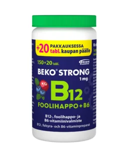 Beko strong B12 + Foolihappo + B6 Purutabletti - kampanjapakkaus 150+20