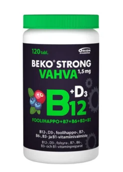 Beko Strong B12 VAHVA 1,5 mg +D3 mustikka-karpalo 120 purutabl
