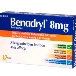 Benadryl 8 mg 12 kaps.