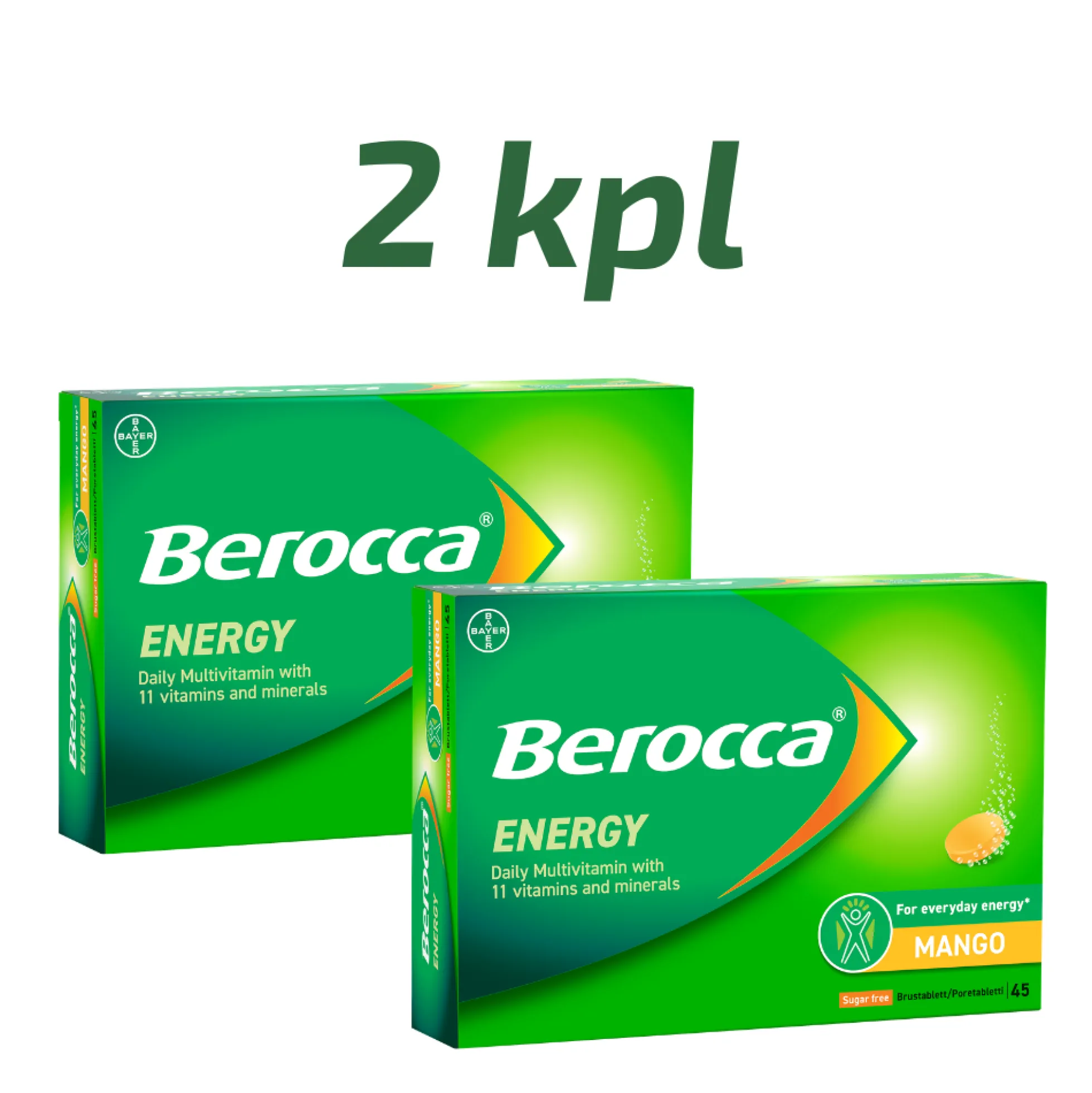 Berocca Energy Mango poretabletti 2 x 45 tbl.