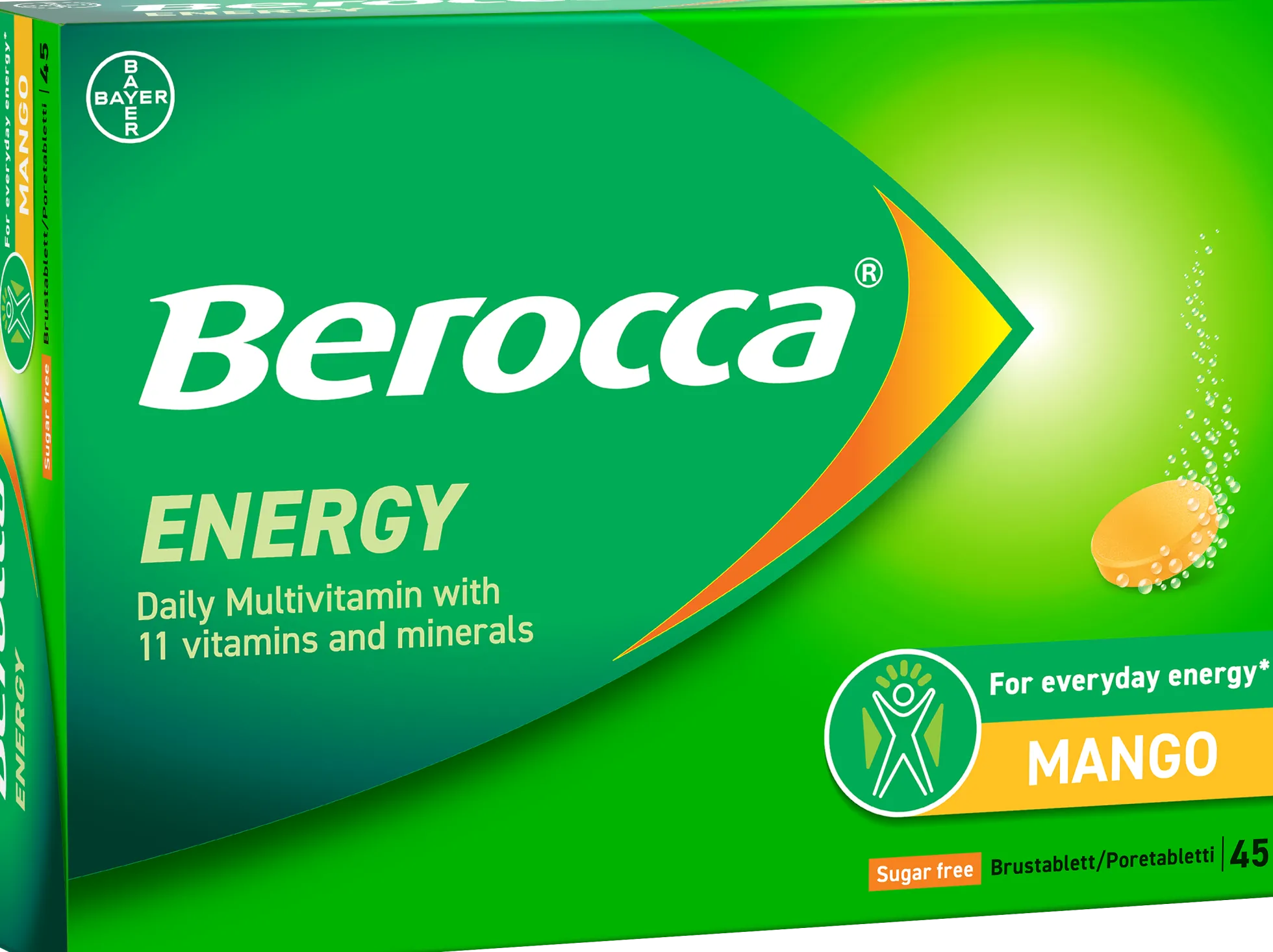 Berocca Energy Mango - 45 poretablettia