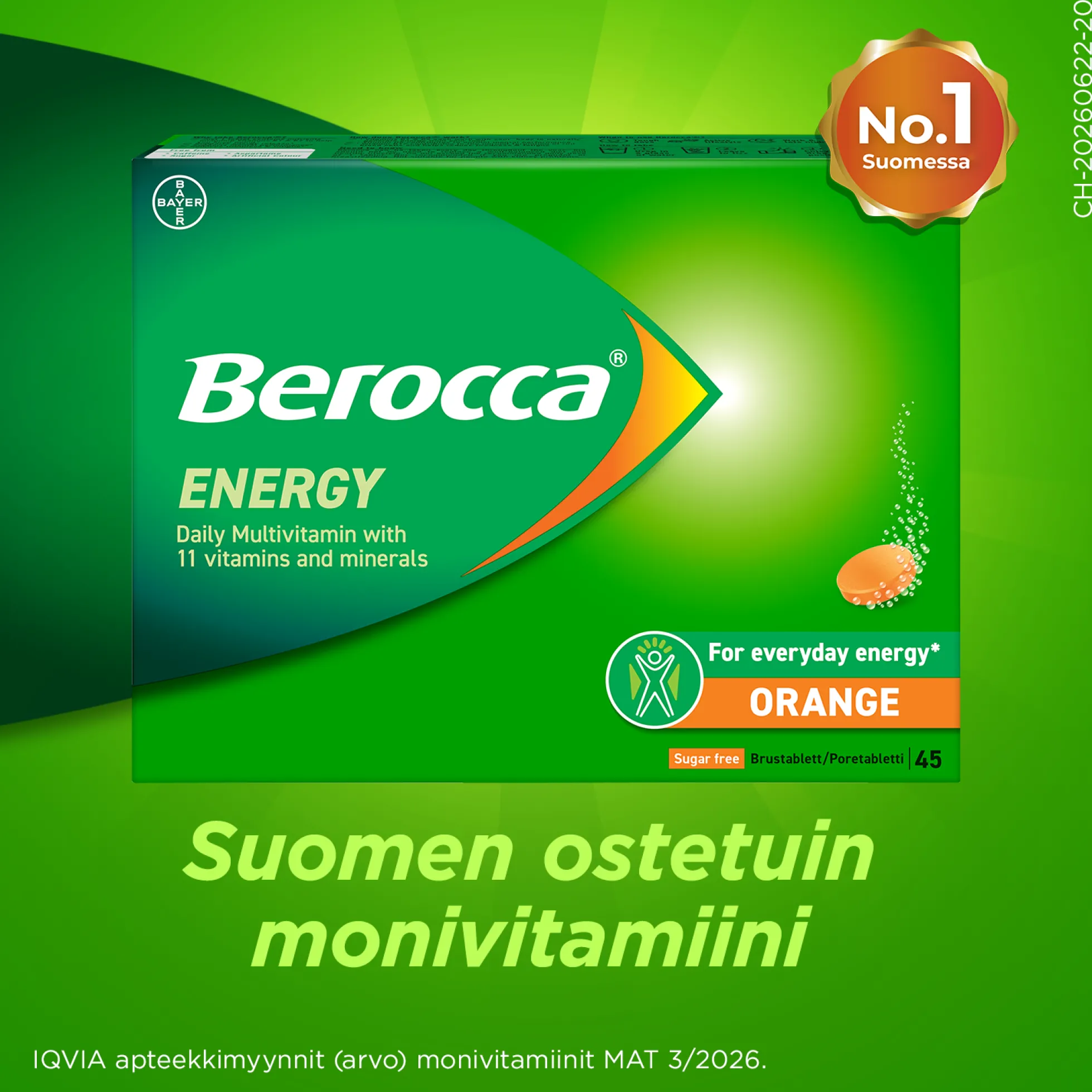 Berocca Energy Orange poretabletti 60 tbl.