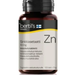 Bertil's Kelasin Sinkkiasetaatti 10 mg imeskelytabletti