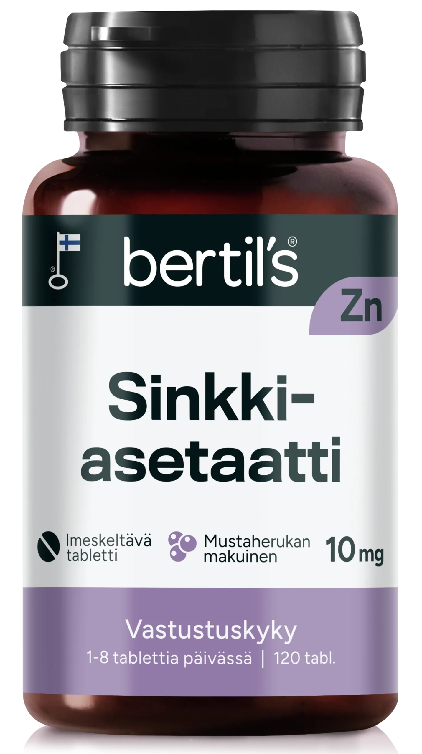 Bertil's Kelasin Sinkkiasetaatti 10 mg imeskelytabletti