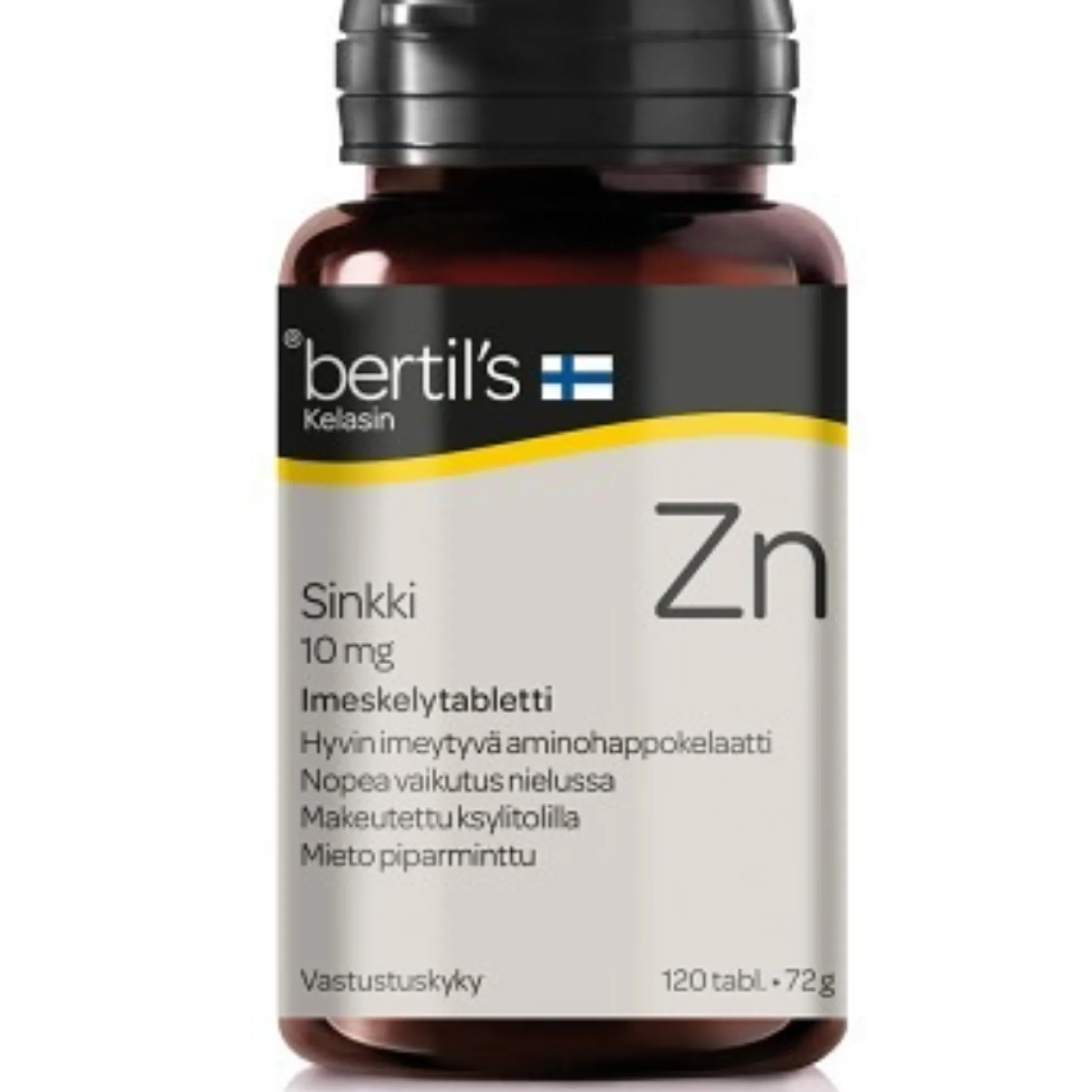 Bertil's Kelasin Sinkki 10 mg imeskelytabletti