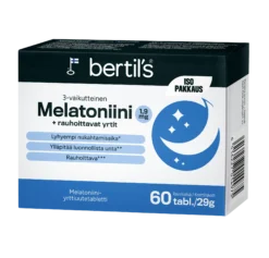 Bertil`s Melatoniini 1,9 mg + rauhoittavat yrtit 60 tabl.