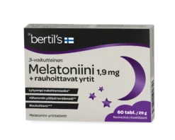 Bertil`s Melatoniini 1,9 mg + rauhoittavat yrtit 60 tabl.