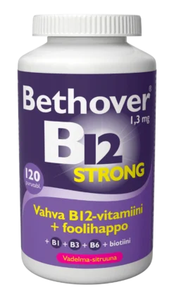 Bethover B12 vahva Vadelma-sitruuna 120 tbl