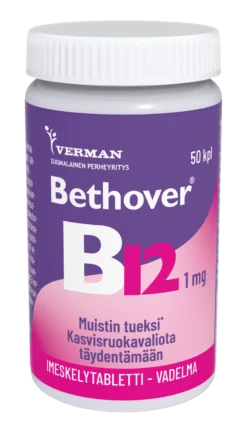 Bethover 1 mg B12-vitamiini Vadelma-eri kokoja