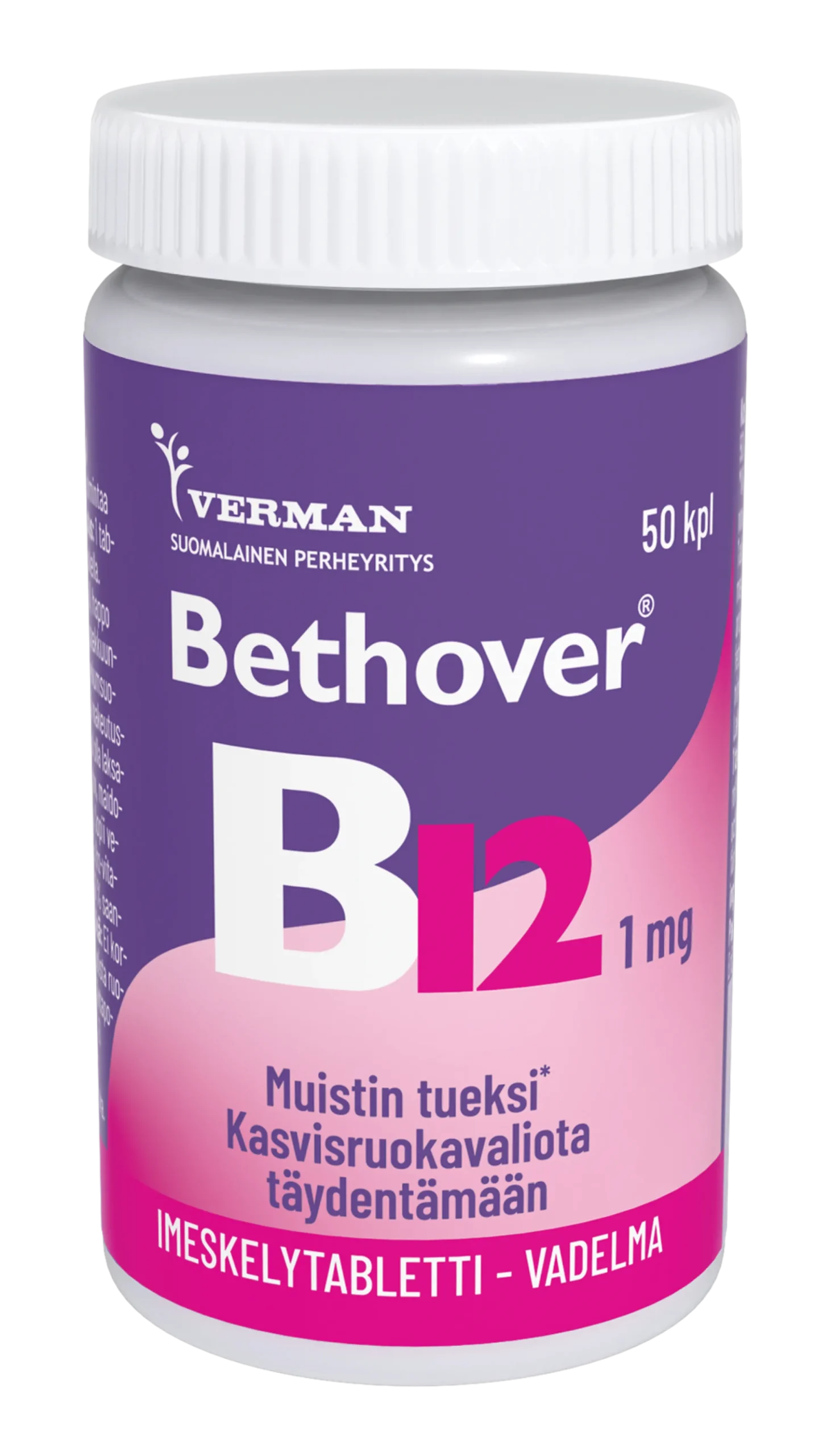 Bethover 1 mg B12-vitamiini Vadelma-eri kokoja