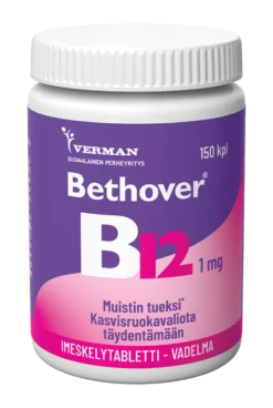 Bethover 1 mg B12-vitamiini Vadelma-eri kokoja