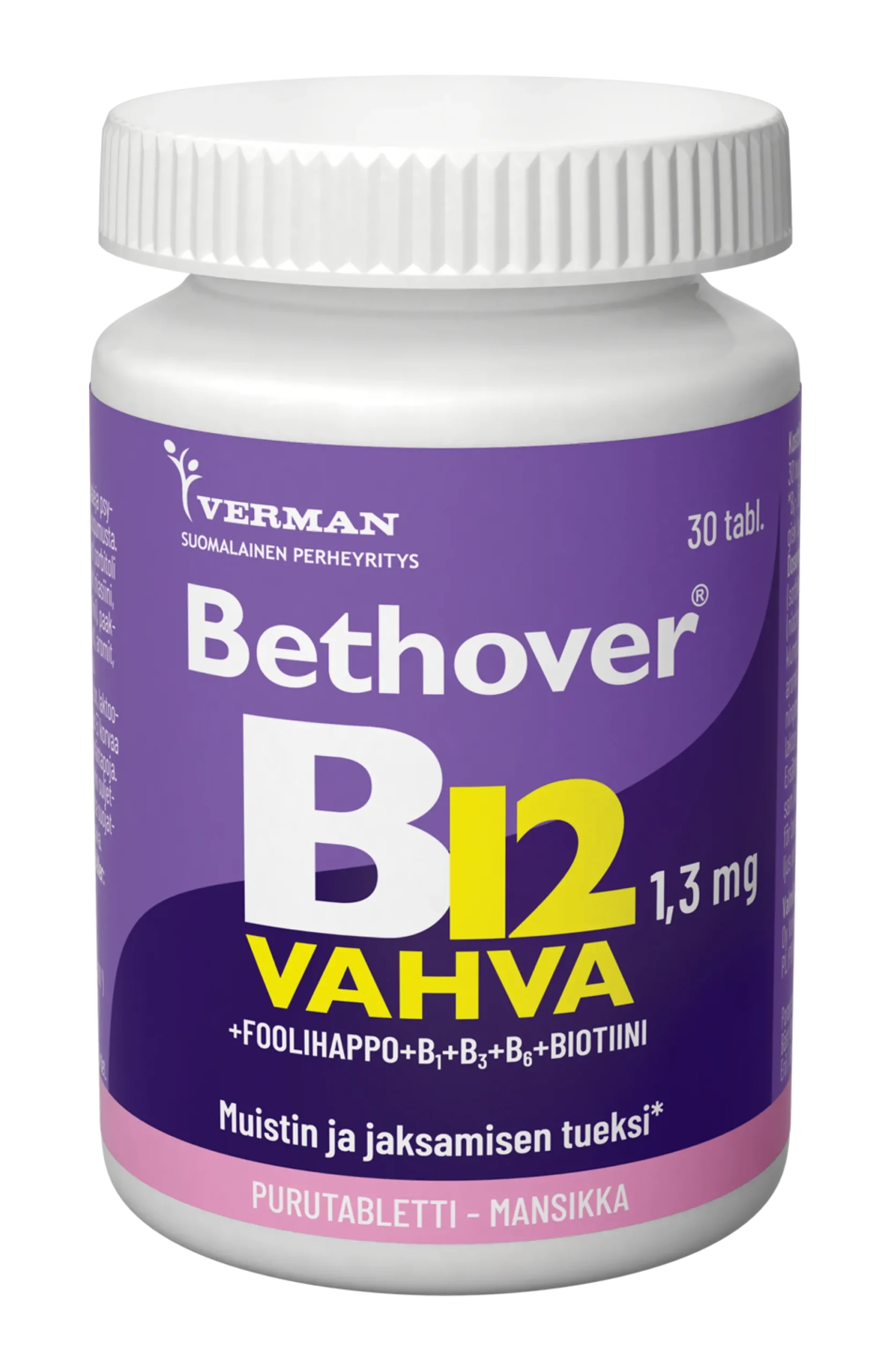 Bethover Vahva B12 Mansikka - Eri pakkauskokoja