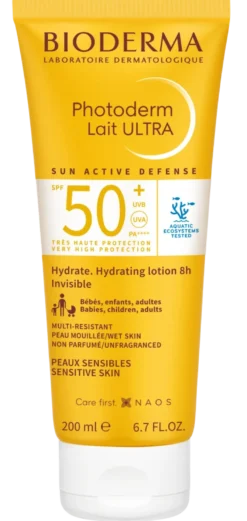 Bioderma Photoderm Lait Ultra SPF50+ T aurinkosuojavoide koko perheelle 200 ml