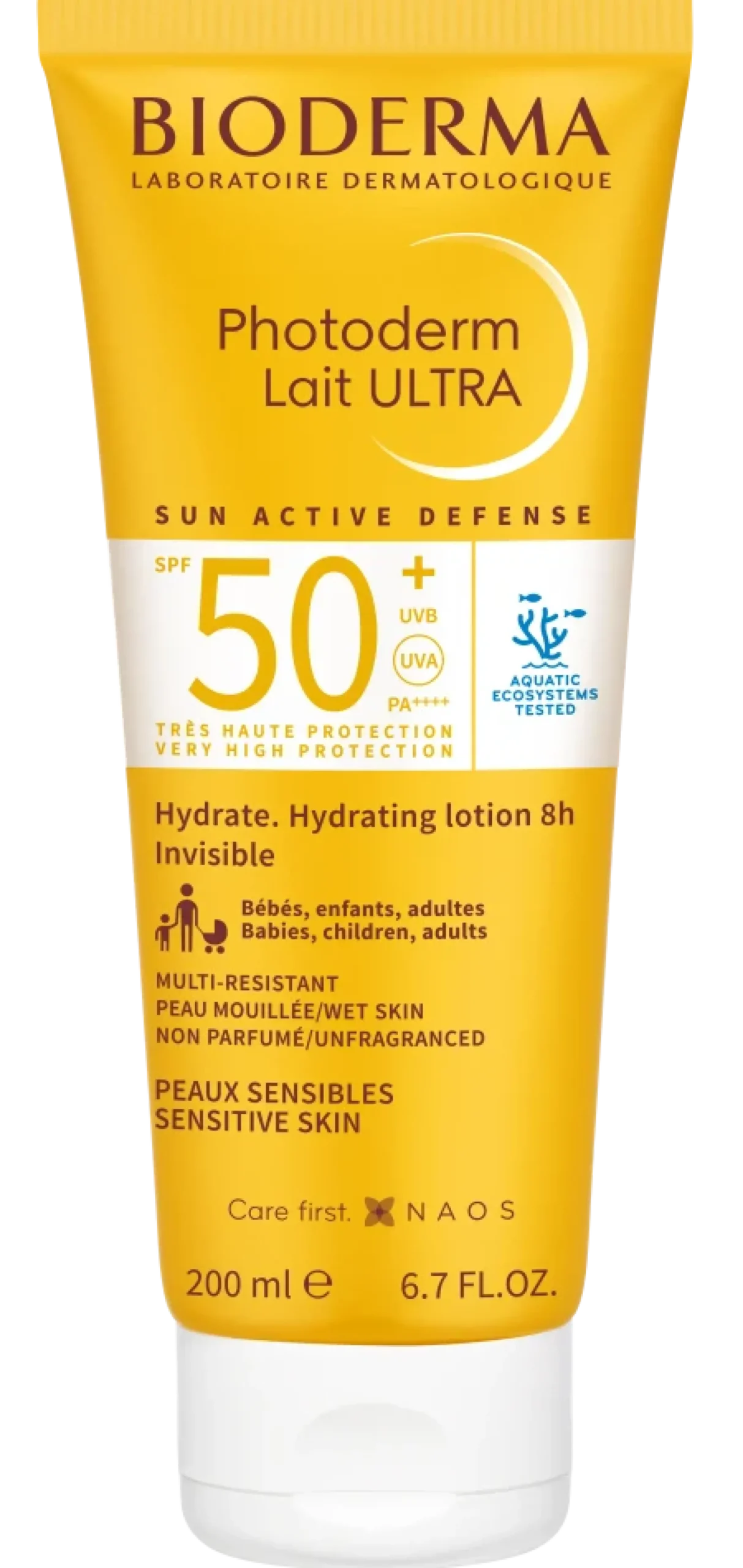 Bioderma Photoderm Lait Ultra SPF50+ T aurinkosuojavoide koko perheelle 200 ml