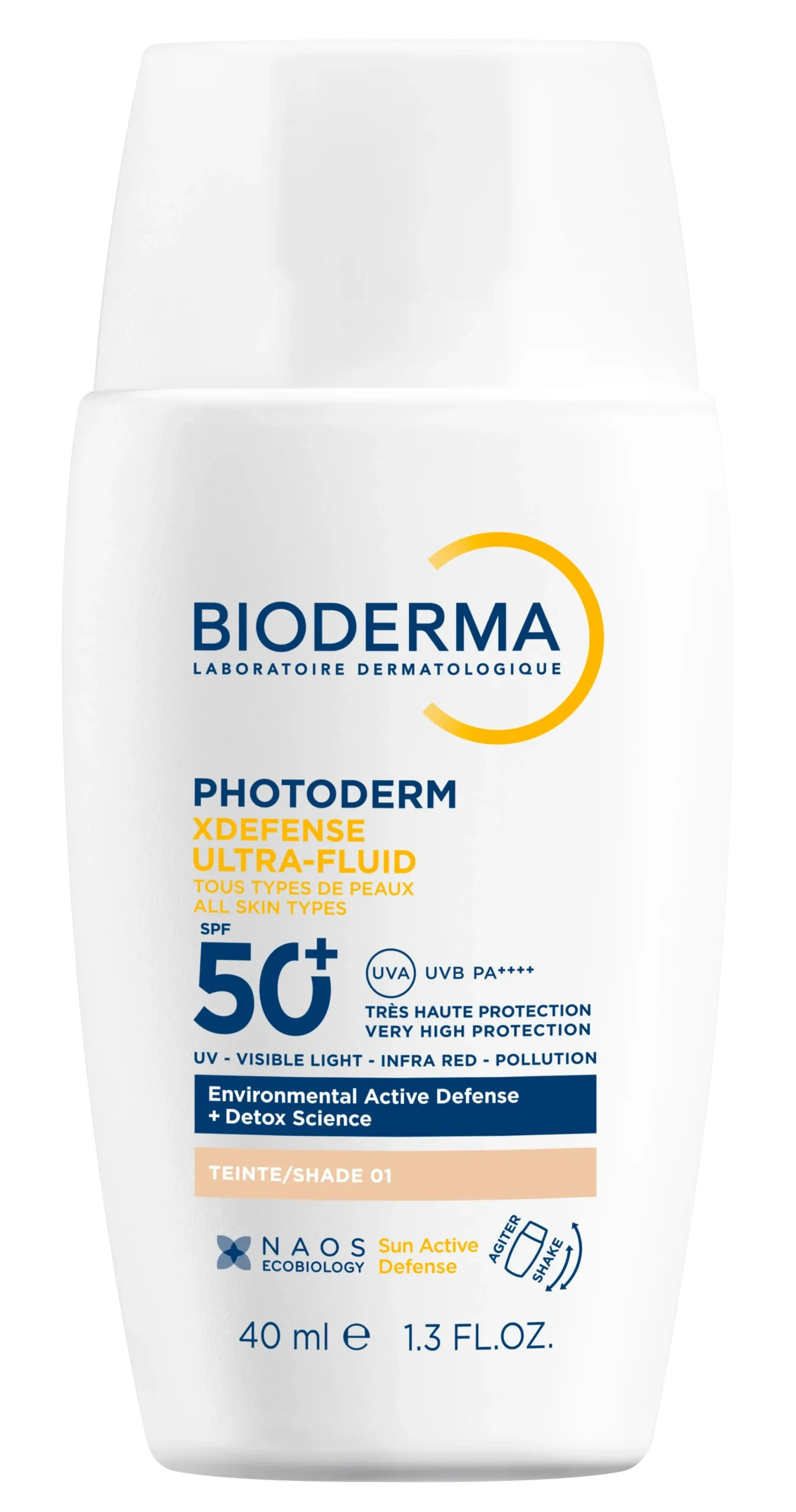 Bioderma Photoderm Xdefense Ultrafluid SPF50+ Tinted 01 sävytetty aurinkosuojavoide 40 ml