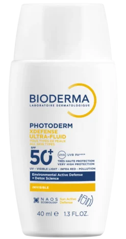 Bioderma Photoderm Xdefense Ultrafluid SPF50+ Invisible kevyt aurinkosuojavoide kasvoille 40 ml