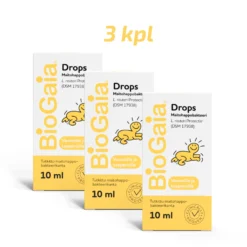 BioGaia Drops säästöpakkaus 3 x 10 ml maitohappobakteeri vauvalle