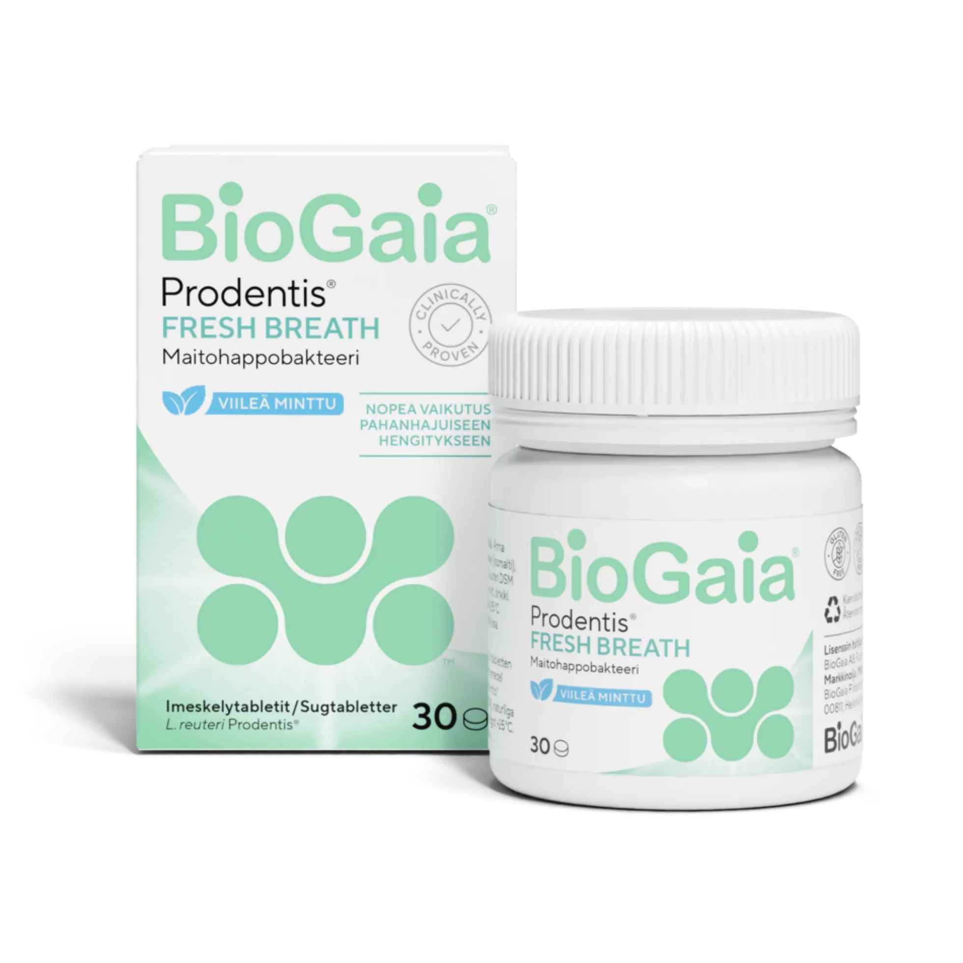 BioGaia Prodentis Fresh Breath pahanhajuista hengitystä vastaan 30 tabl