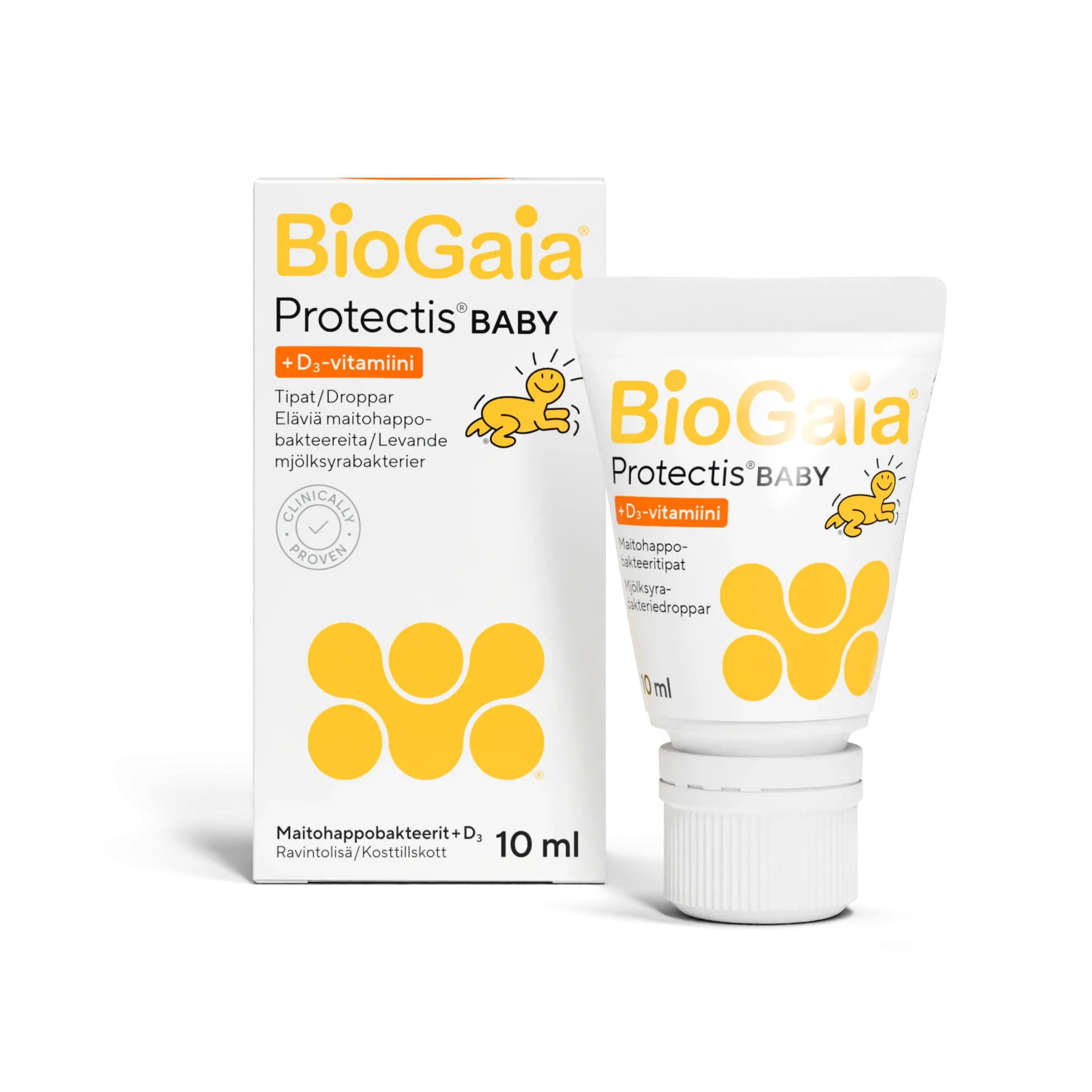 BioGaia Protectis BABY+D3 10 ml maitohappobakteeri vauvalle ja taaperolle