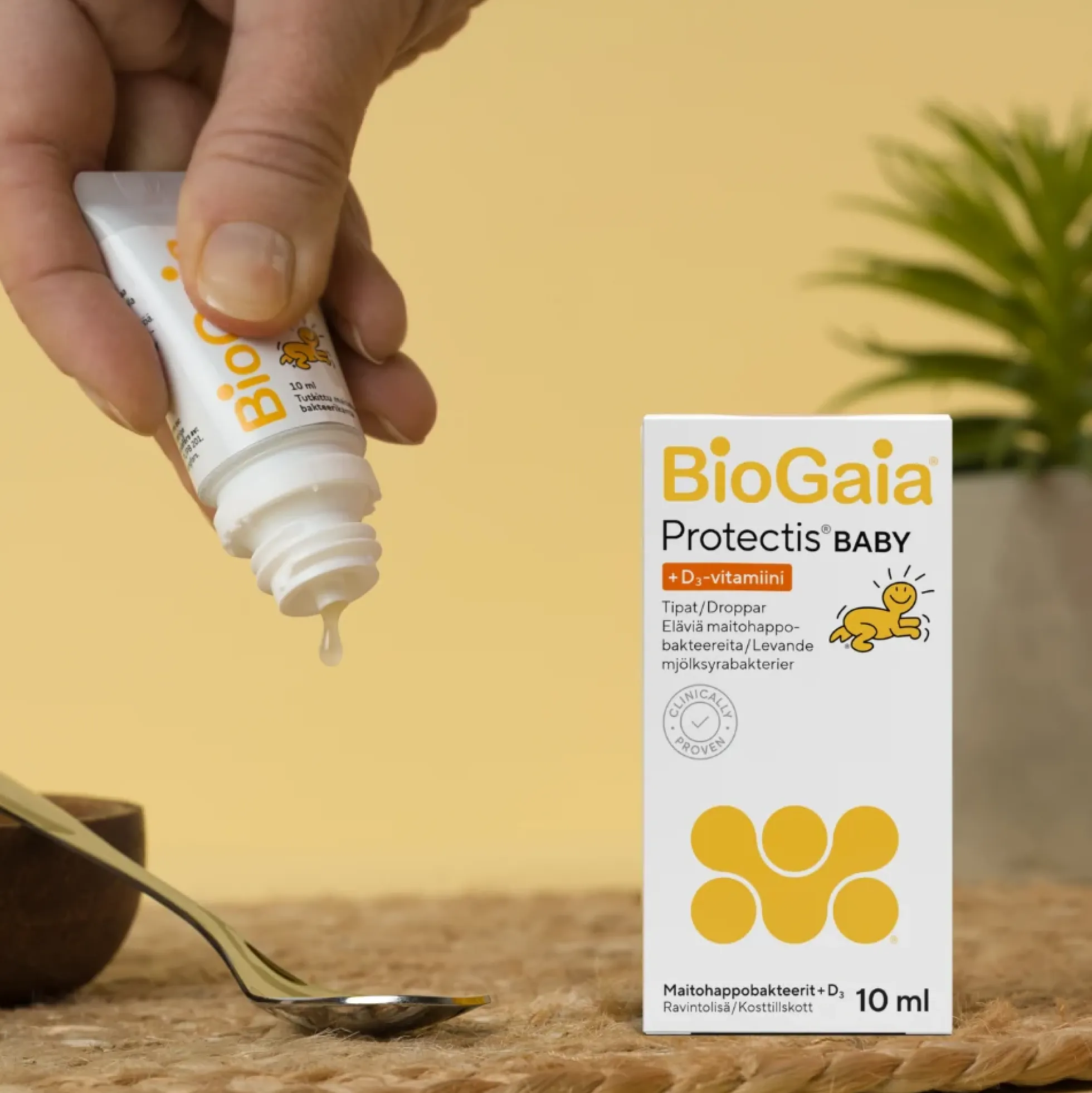 BioGaia Protectis BABY+D3 10 ml maitohappobakteeri vauvalle ja taaperolle