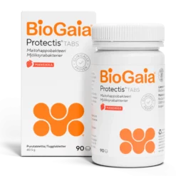 BioGaia Protectis Tabs mansikka maitohappobakteeri -Eri kokoja