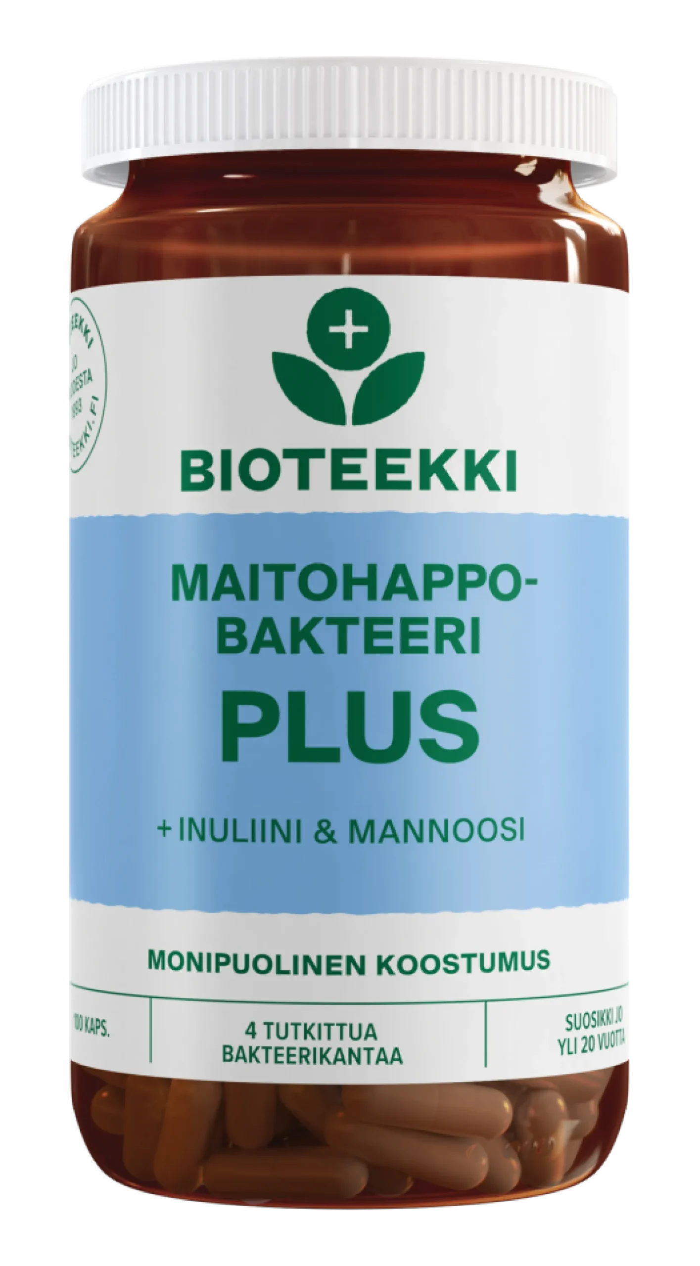Bioteekki Maitohappobakteeri Plus kapseli 100 kpl