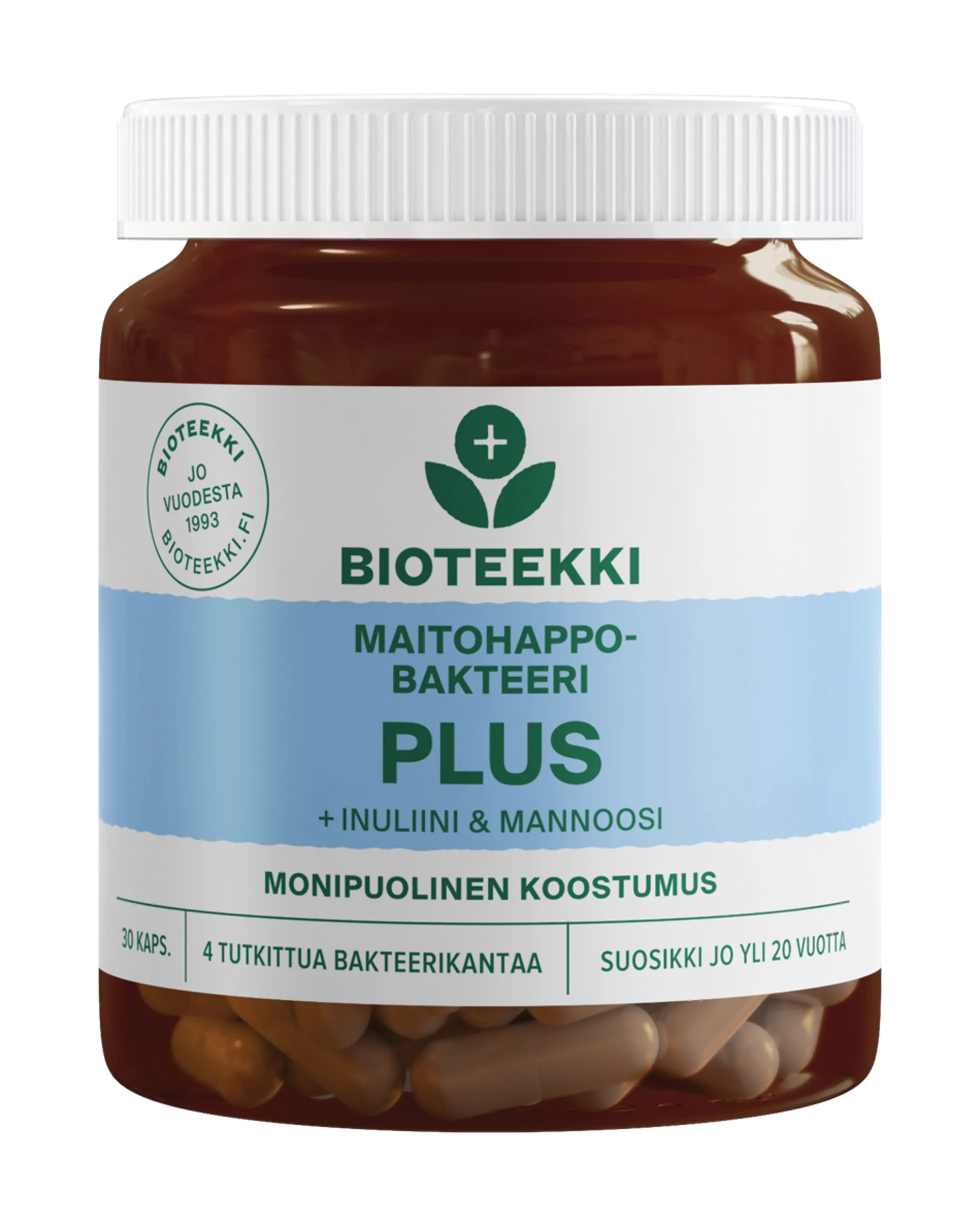 Bioteekki Maitohappobakteeri Plus kapseli 30 kpl