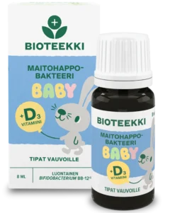 Bioteekki Maitohappobakteeri Baby + D3 tipat 8 ml