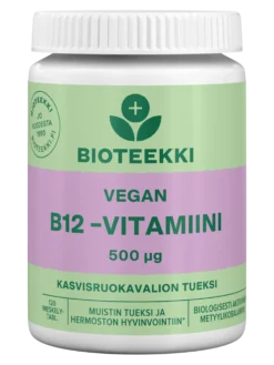 Bioteekki Vegan B12-vitamiini 500 mikrog. tabletti 120 kpl