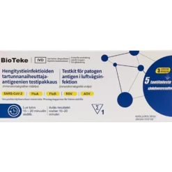 BioTeke 5in1 Hengitystieinfektioiden tartunnanaiheuttaja-antigeenien testipakkaus