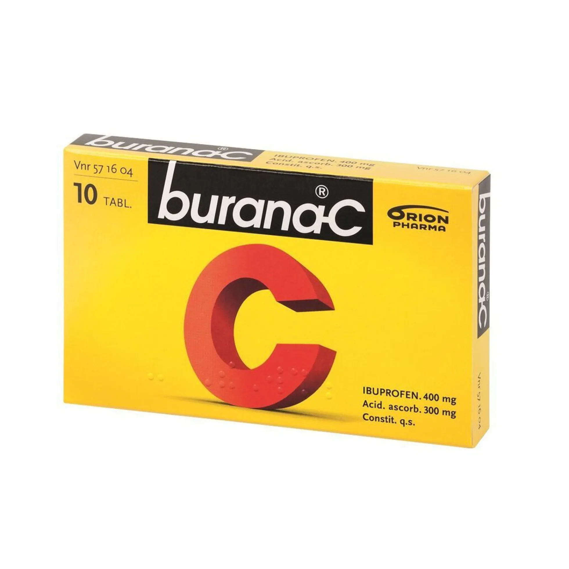 Burana-C 400/300 mg -tabletti -eri kokoja