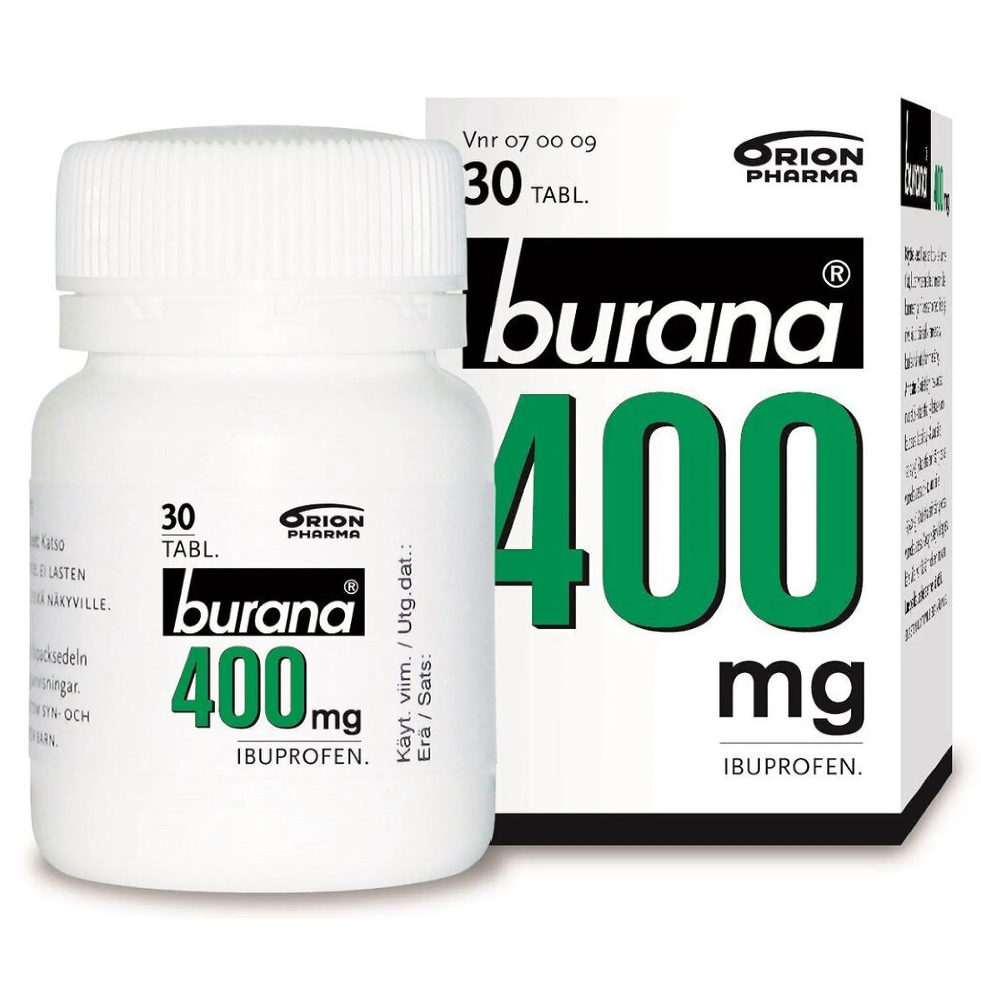 Burana 400 mg tabletti - eri kokoja