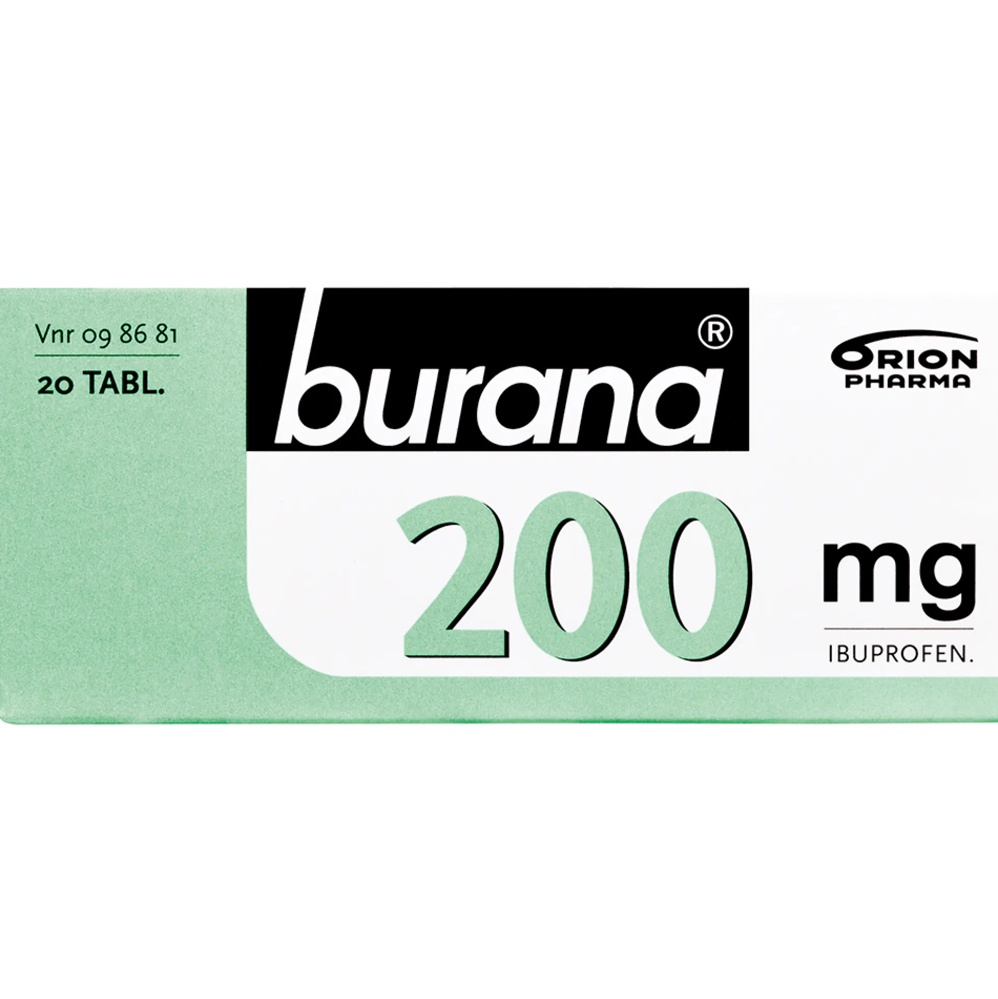 Burana 200 mg -tabletti -eri kokoja