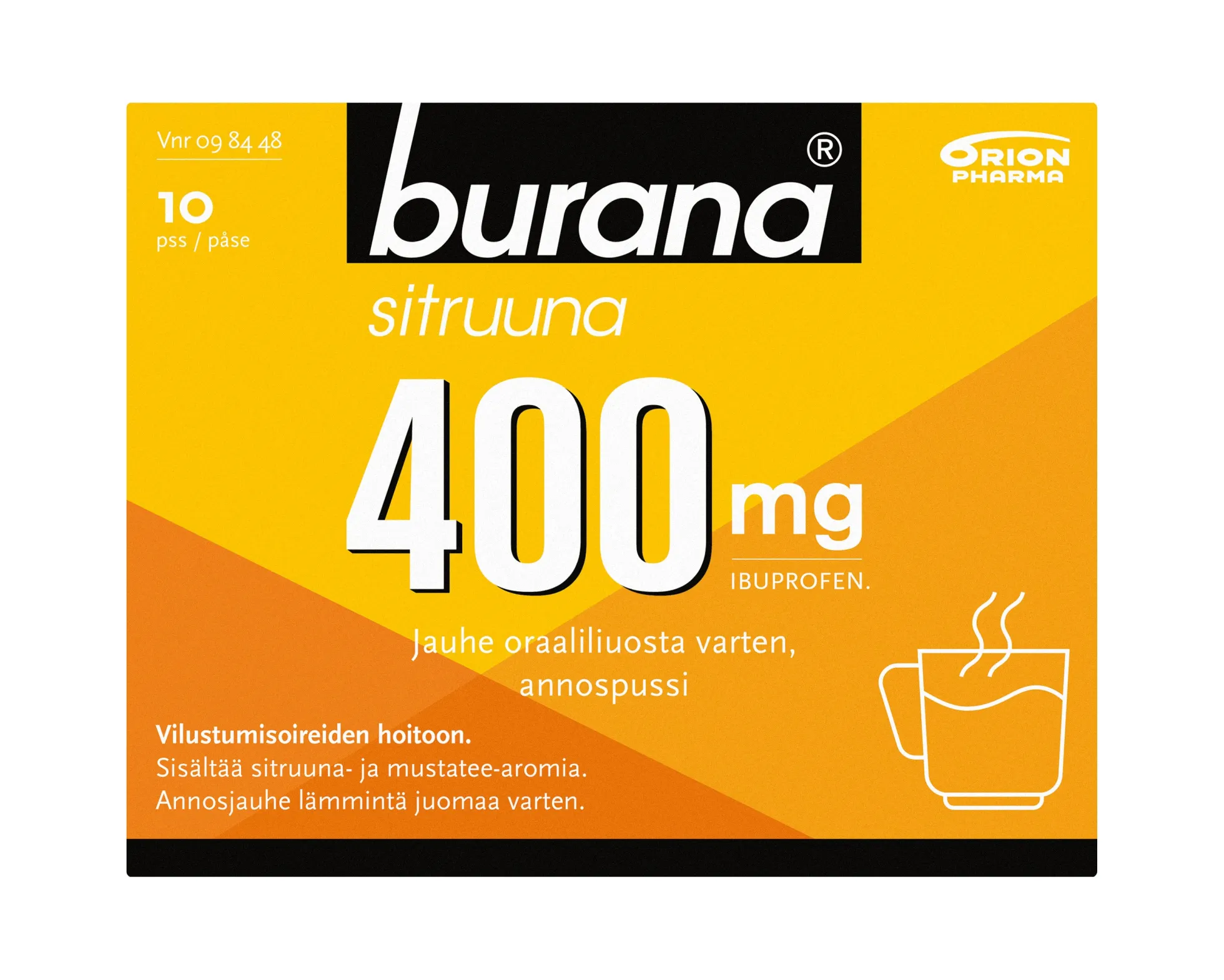 Burana sitruuna 400 mg jauhe - eri kokoja
