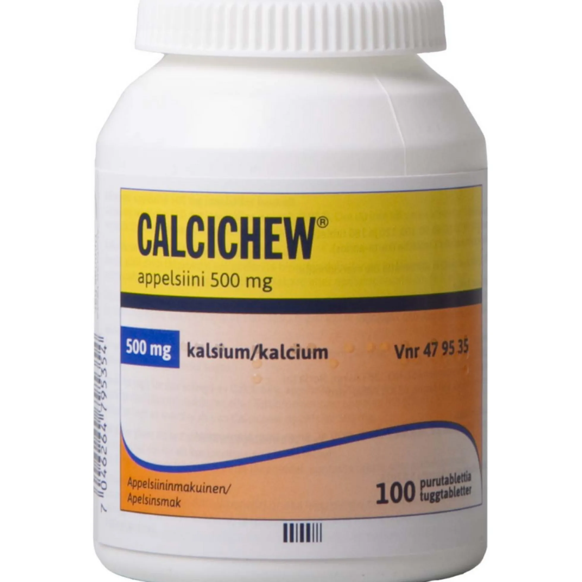 Calcichew appelsiini 500 mg -purutabletti