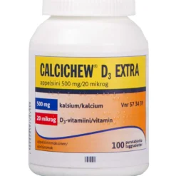 Calcichew D3 Extra appelsiini 500 mg/20 mikrog -purutabletti