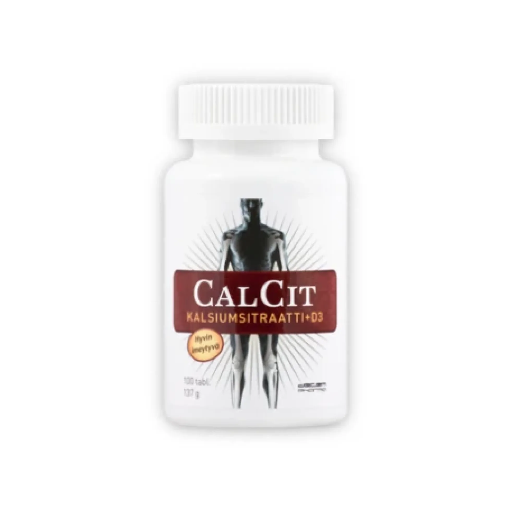 CalCit Kalsiumsitraatti + D3-Vitamiini 500 mg / 15 mikrog