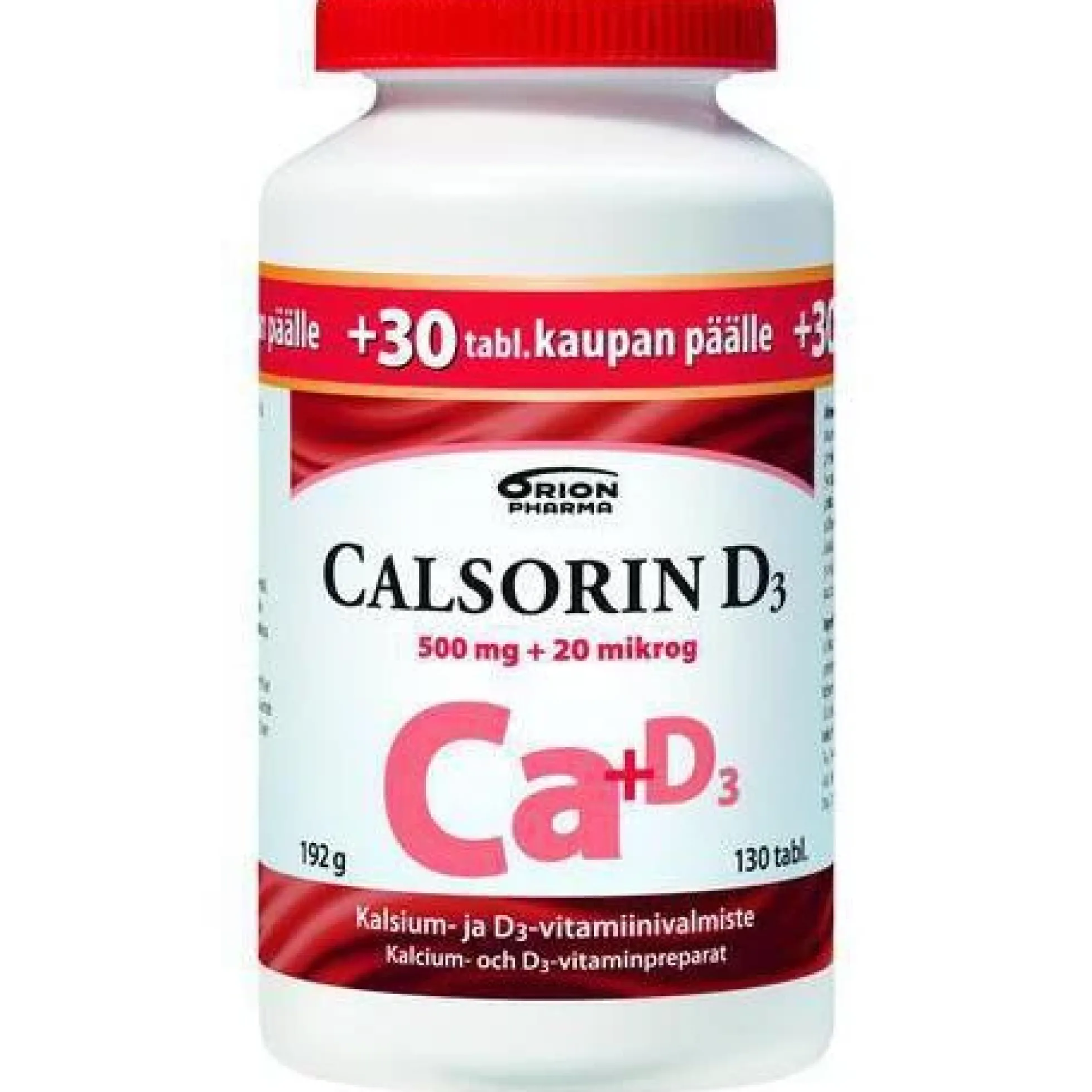 Calsorin 500mg + D3 20mikrog tabletti 130 tabl. Kampanjapakkaus!