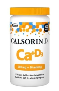 Calsorin 500mg + D3 10 mikrog 100 tablettia