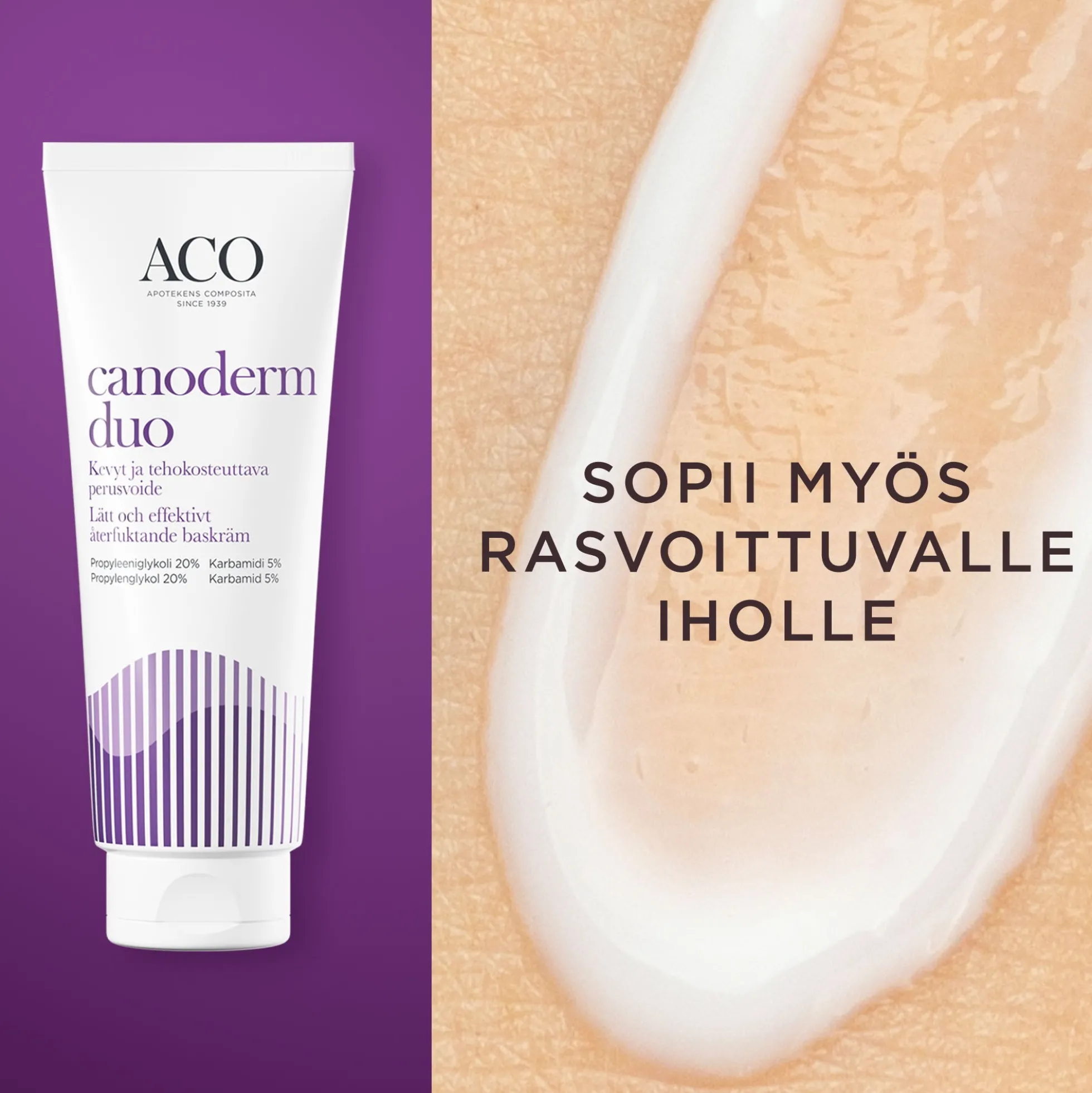 Canoderm Duo kevyt ja tehokosteuttava perusvoide 210g