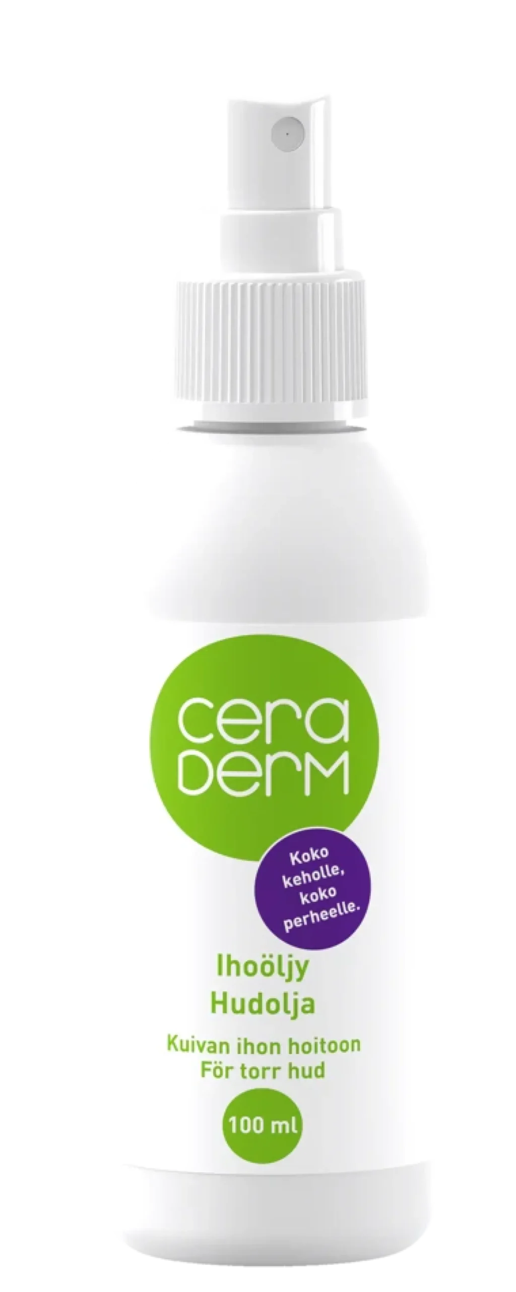 Ceraderm Ihoöljy -eri kokoja