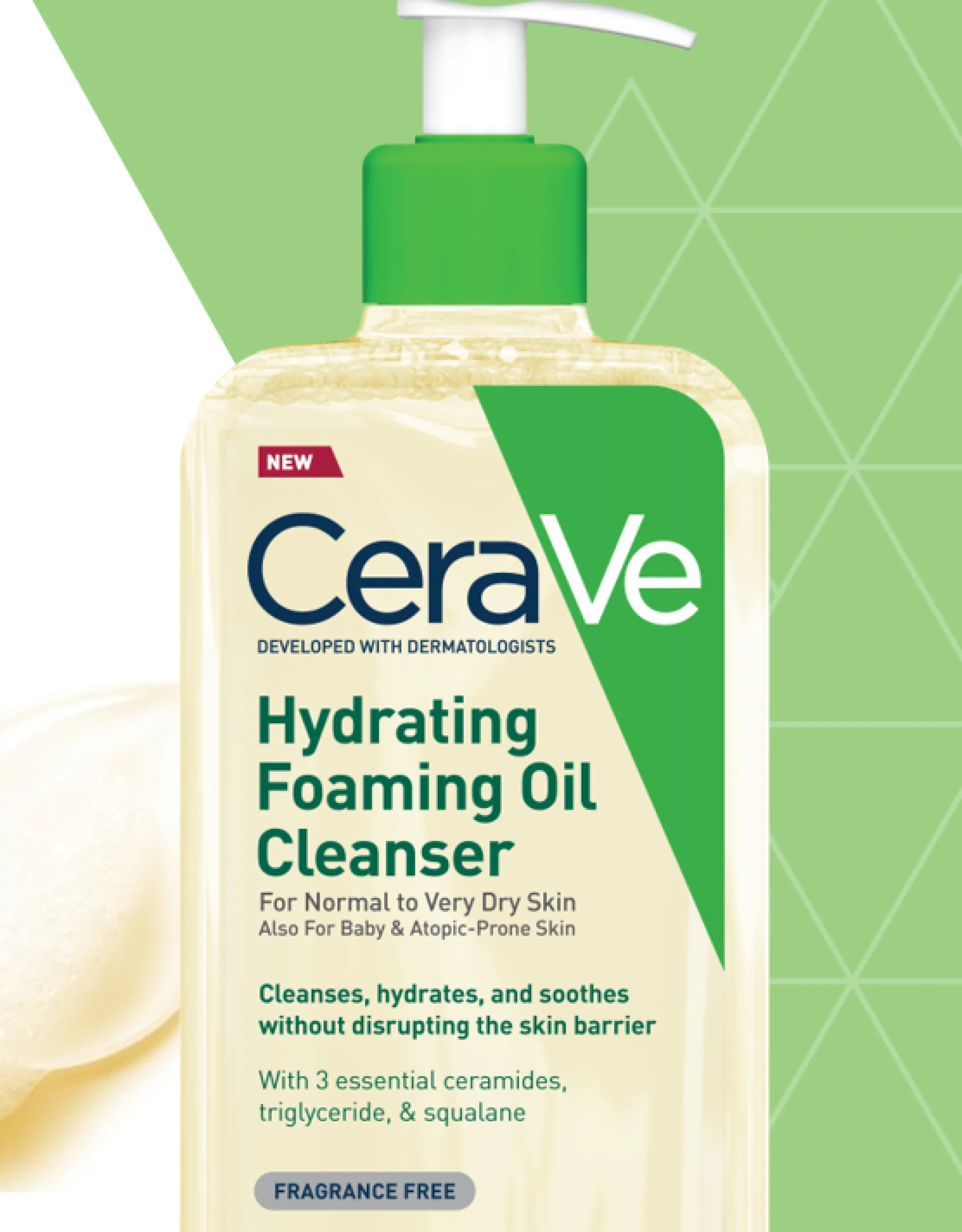 Cerave Hydrating Foaming Oil Cleanser vaahtoava puhdistusöljy 473 ml