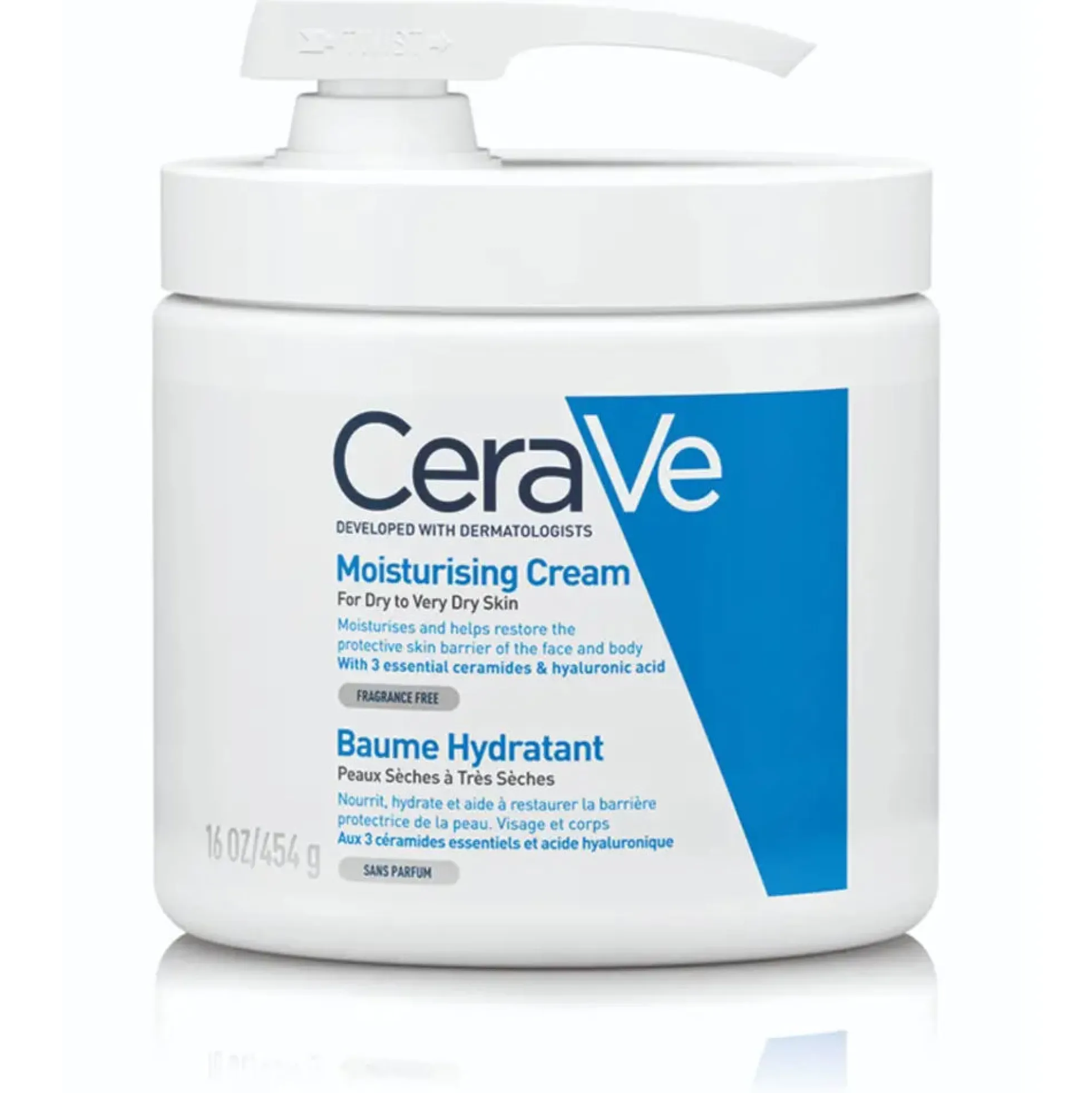 Cerave Moisturising Cream - kosteusvoide kuivalle ja erittäin kuivalle iholle 454g pumppupakkaus