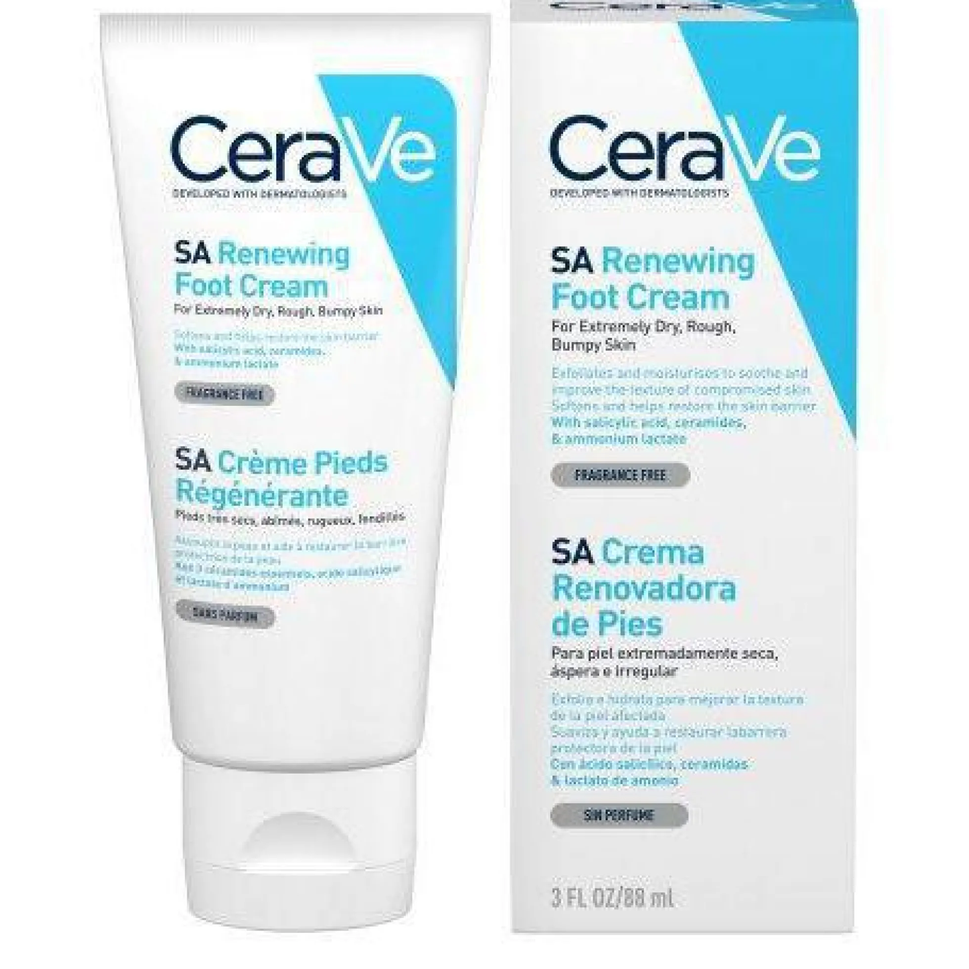 CeraVe SA Renewing Foot Cream-jalkavoide