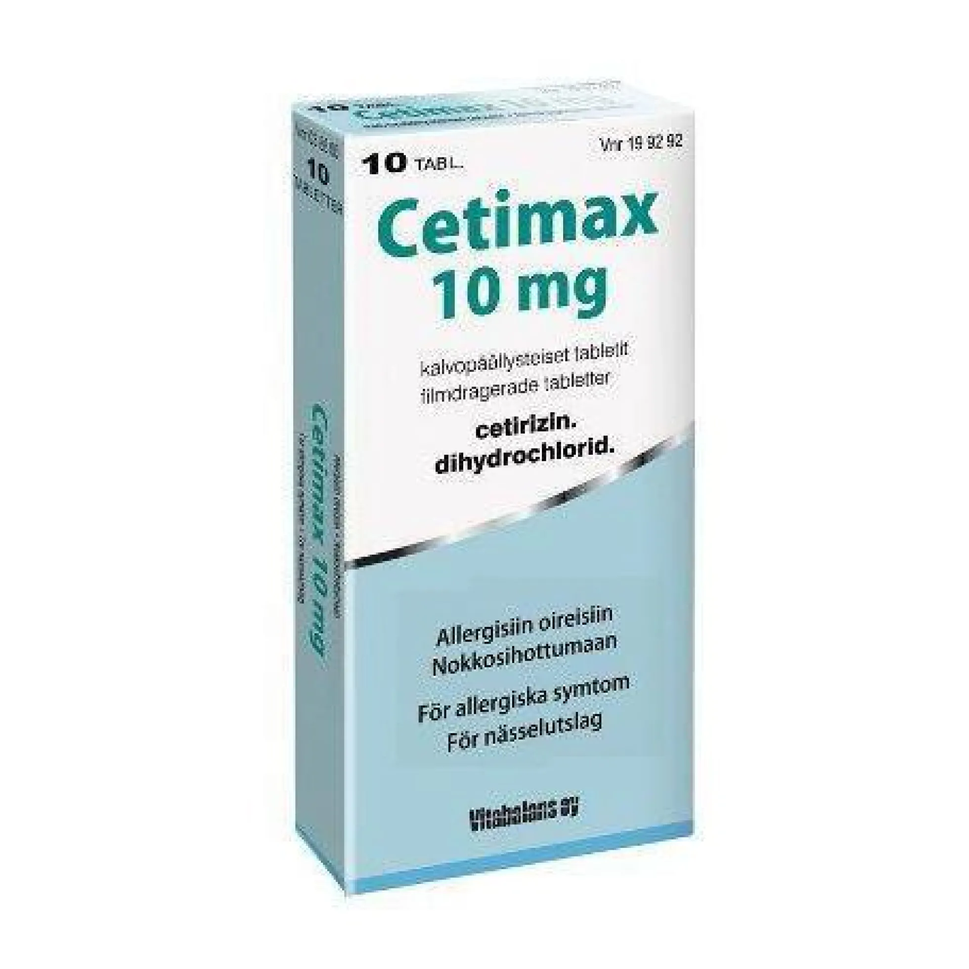 CETIMAX 10 mg -Eri pakkauskokoa - allergisiin oireisiin ja nokkosihottumaan