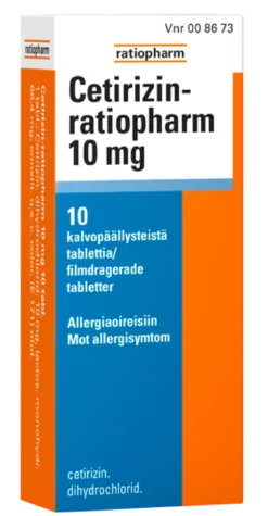Cetirizin-ratiopharm 10 mg - eri kokoja