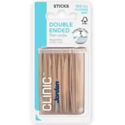 Clinic by Jordan Double Ended Thin Sticks hammastikku 100 kpl